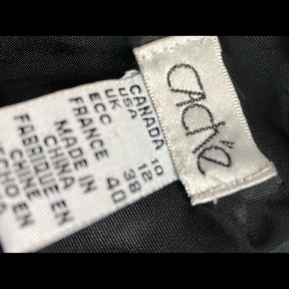 Cache black sheer overlay gown size 10 - Picture 10 of 12